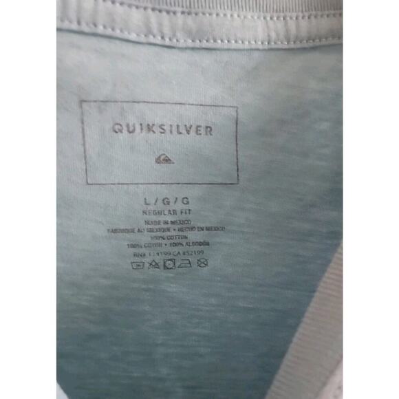 Quiksilver T-Shirt Men Large Blue Graphic Cotton Casual Surf NWT Excellent A116 - Picture 3 of 4